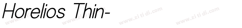 Horelios Thin字体转换